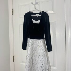 Elegant Black and White Kids Dress